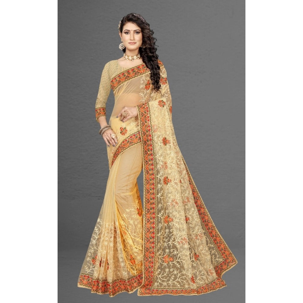 Women's Net Saree — Chiku