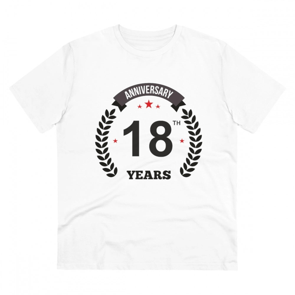 Men's PC Cotton 18th Anniversary Printed T-Shirt