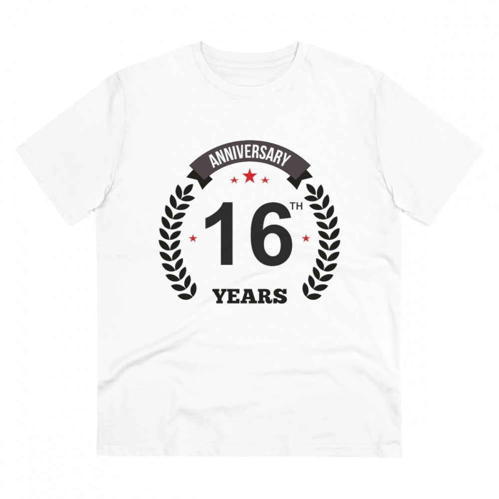 Men's PC Cotton 16th Anniversary Printed T-Shirt