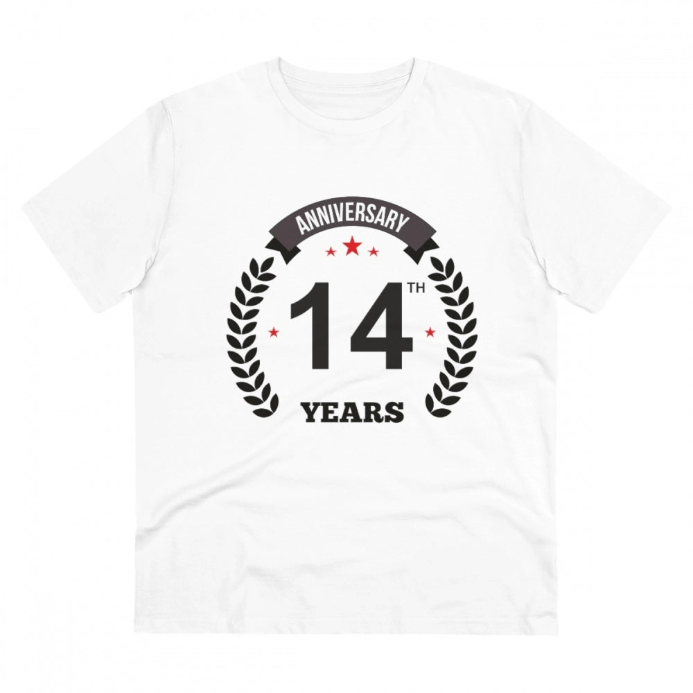 Men's PC Cotton 14th Anniversary Printed T-Shirt