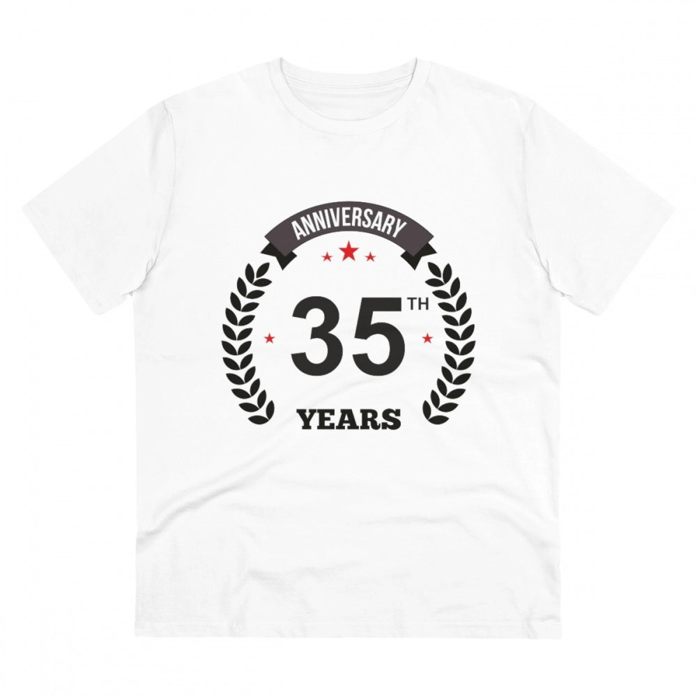 Men's PC Cotton 35th Anniversary Printed T-Shirt
