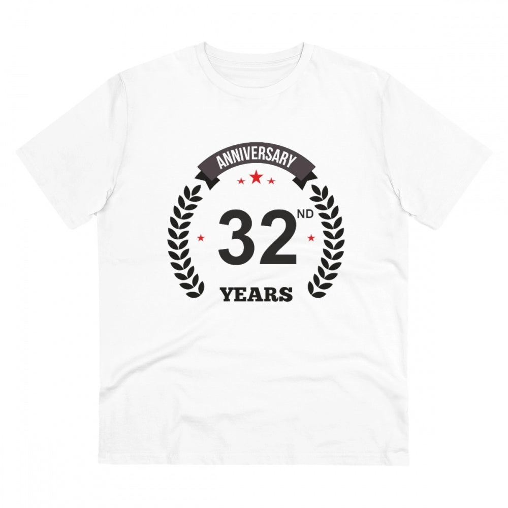 Men's PC Cotton 32nd Anniversary Printed T-Shirt