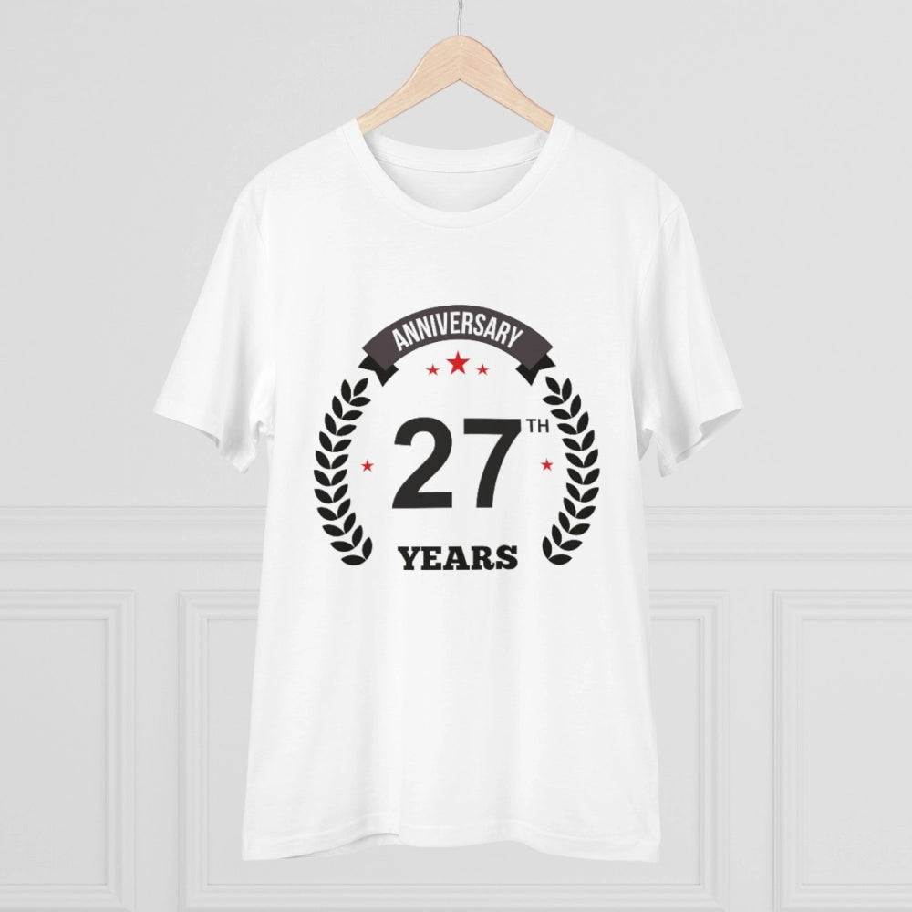 Men's PC Cotton 27th Anniversary Printed T-Shirt