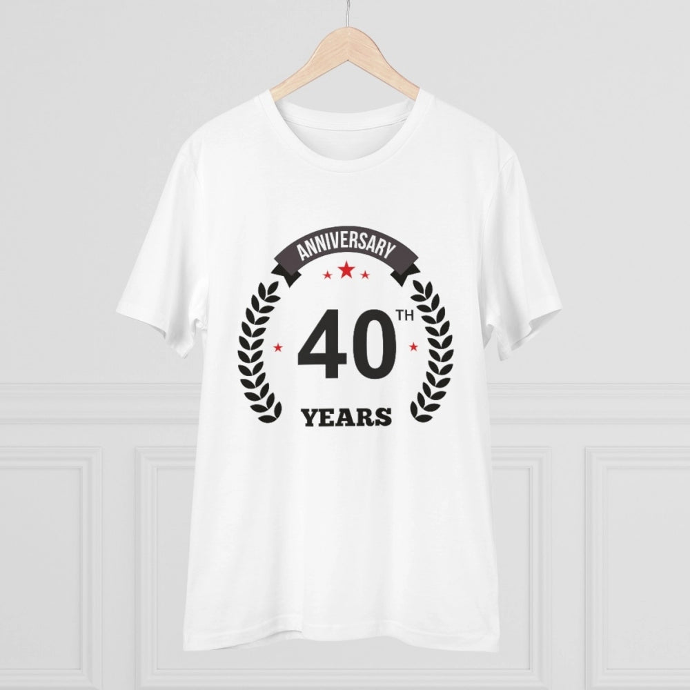 Men's PC Cotton 40th Anniversary Printed T-Shirt