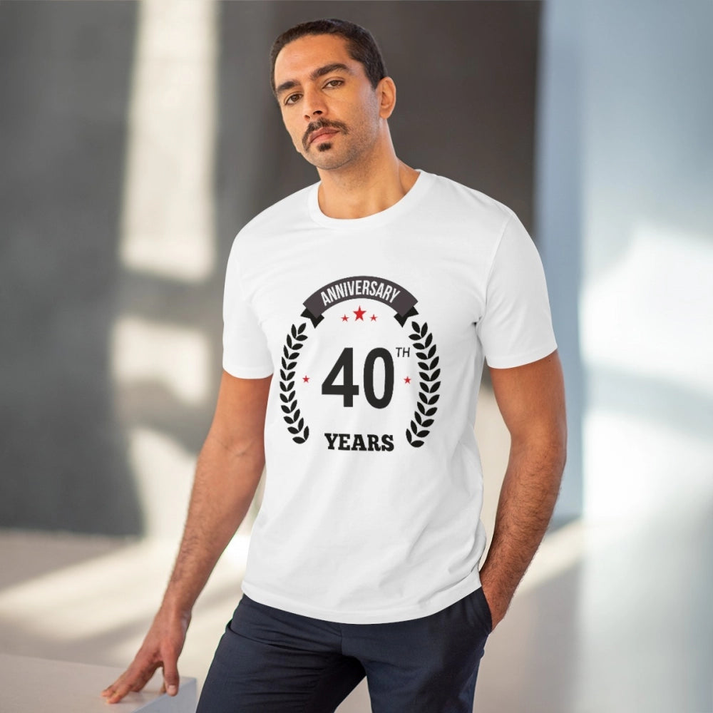 Men's PC Cotton 40th Anniversary Printed T-Shirt