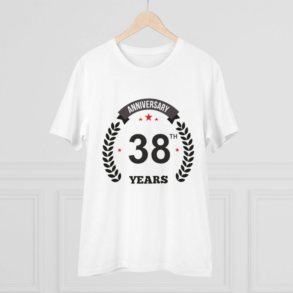 Men's PC Cotton 38th Anniversary Printed T-Shirt