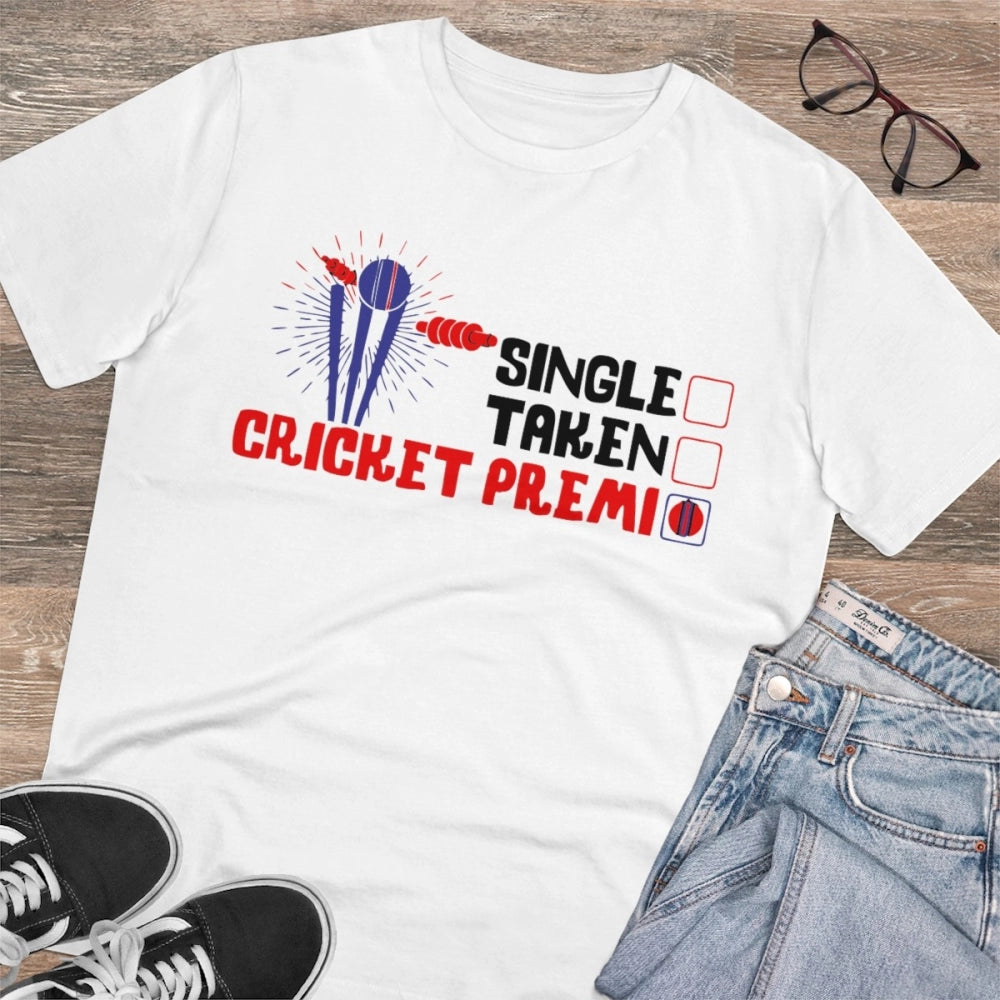 Men's PC Cotton Cricket Design Printed T-Shirt · 98_L