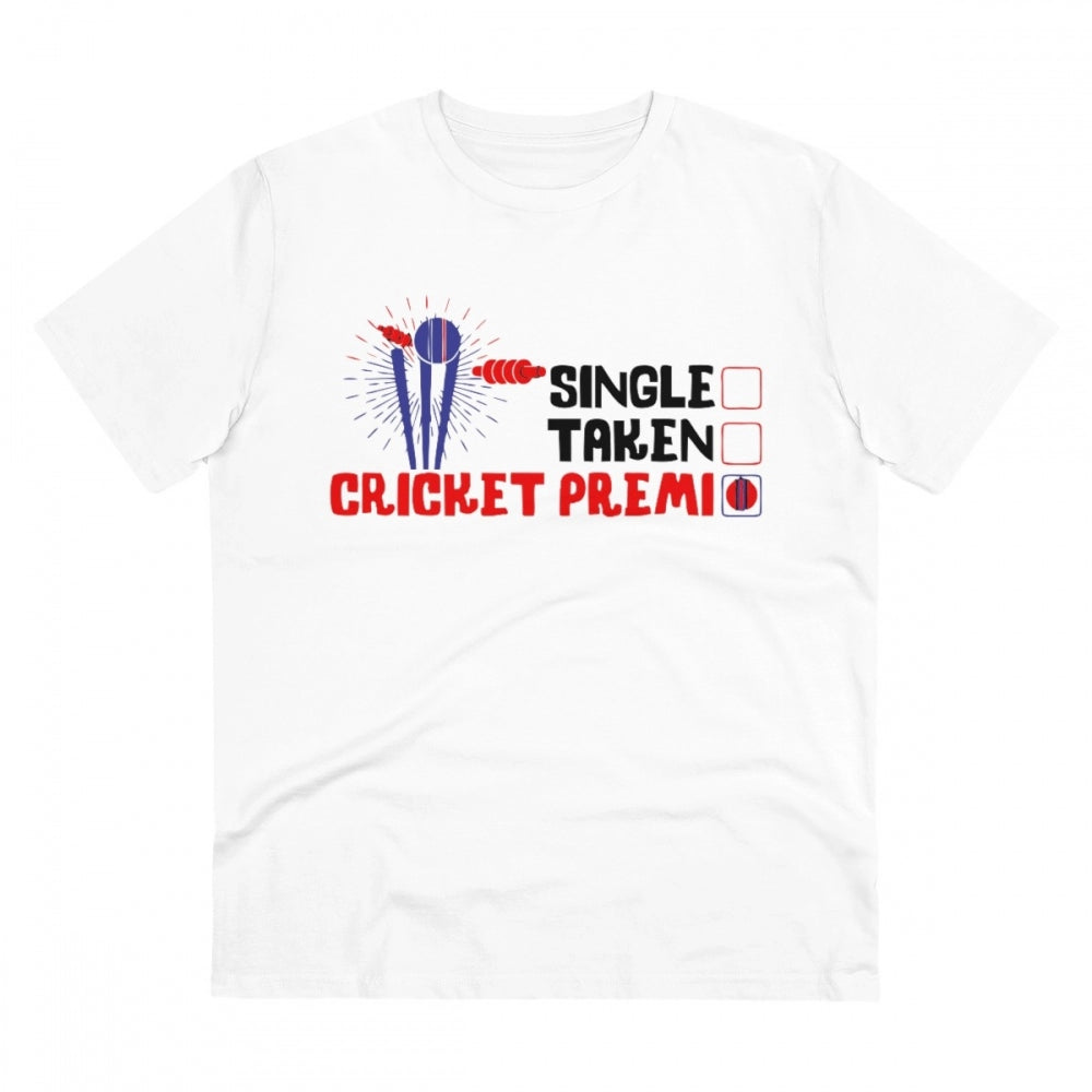 Men's PC Cotton Cricket Design Printed T-Shirt · 98_L