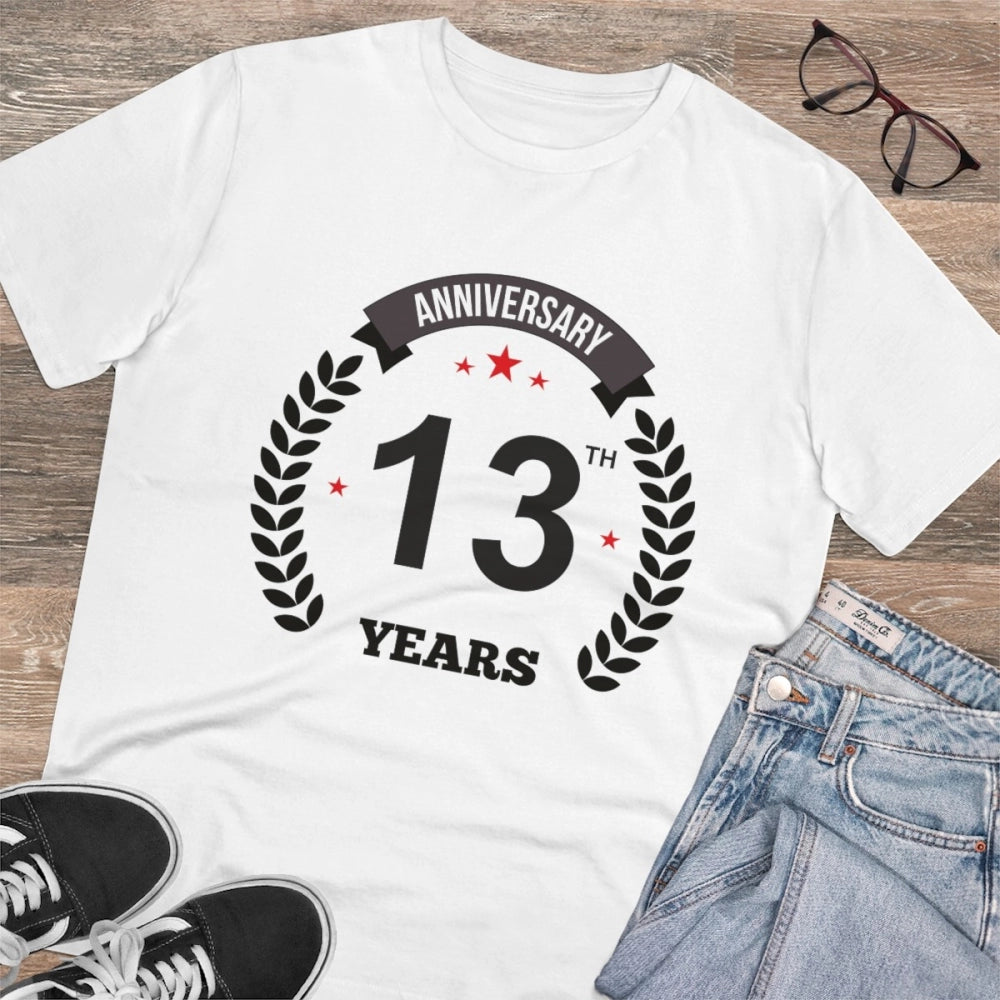 Men's PC Cotton 13th Anniversary Printed T-Shirt