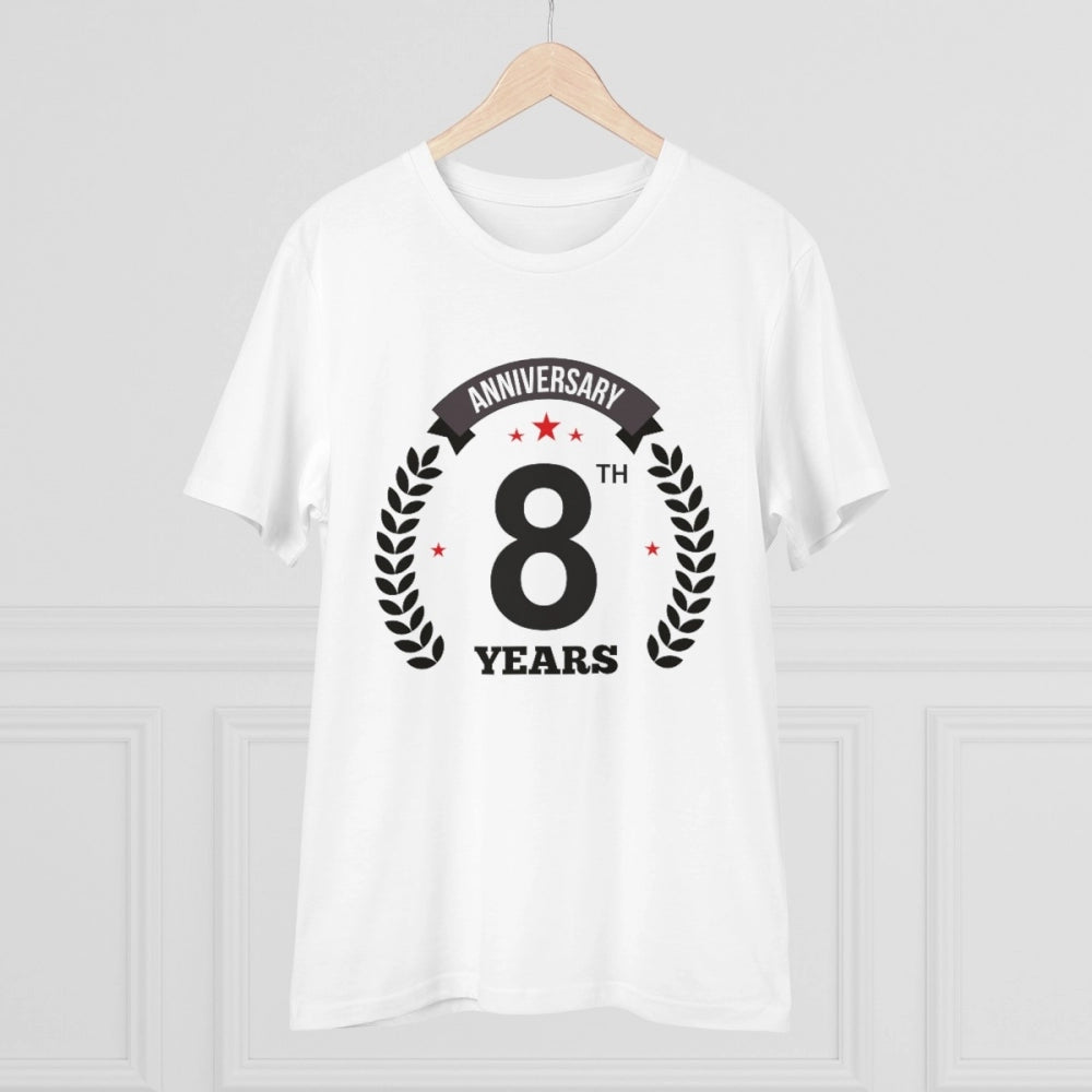 Men's PC Cotton 8th Anniversary Printed T-Shirt
