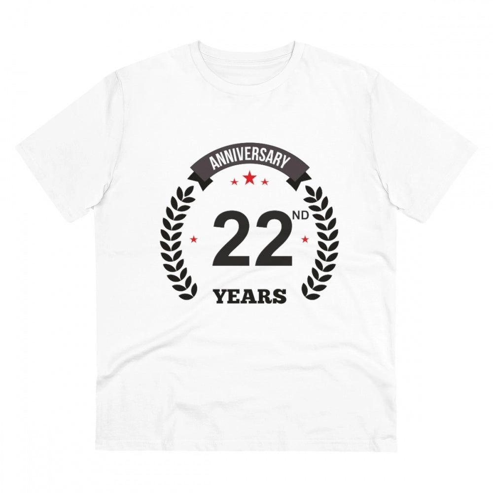 Men's PC Cotton 22nd Anniversary Printed T-Shirt