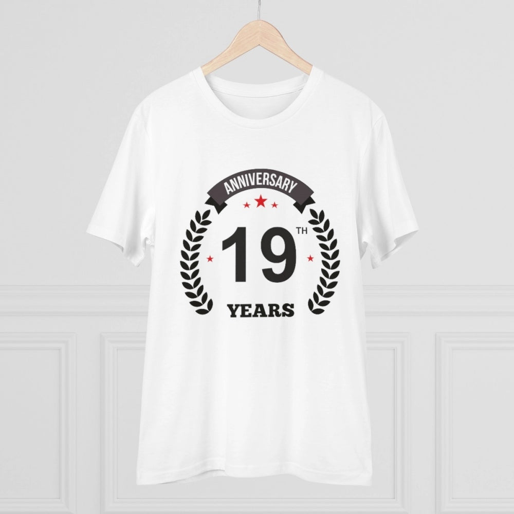 Men's PC Cotton 19th Anniversary Printed T-Shirt