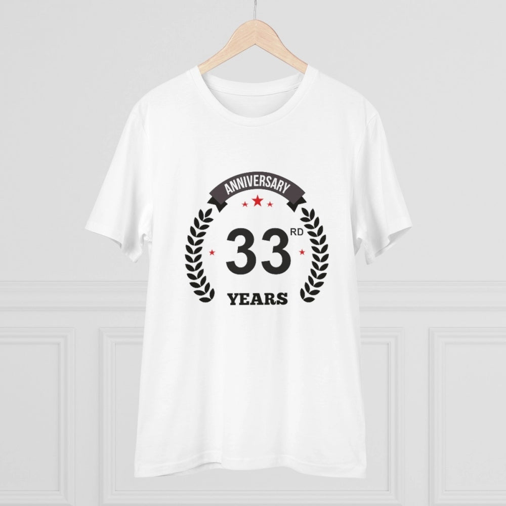Men's PC Cotton 33rd Anniversary Printed T-Shirt