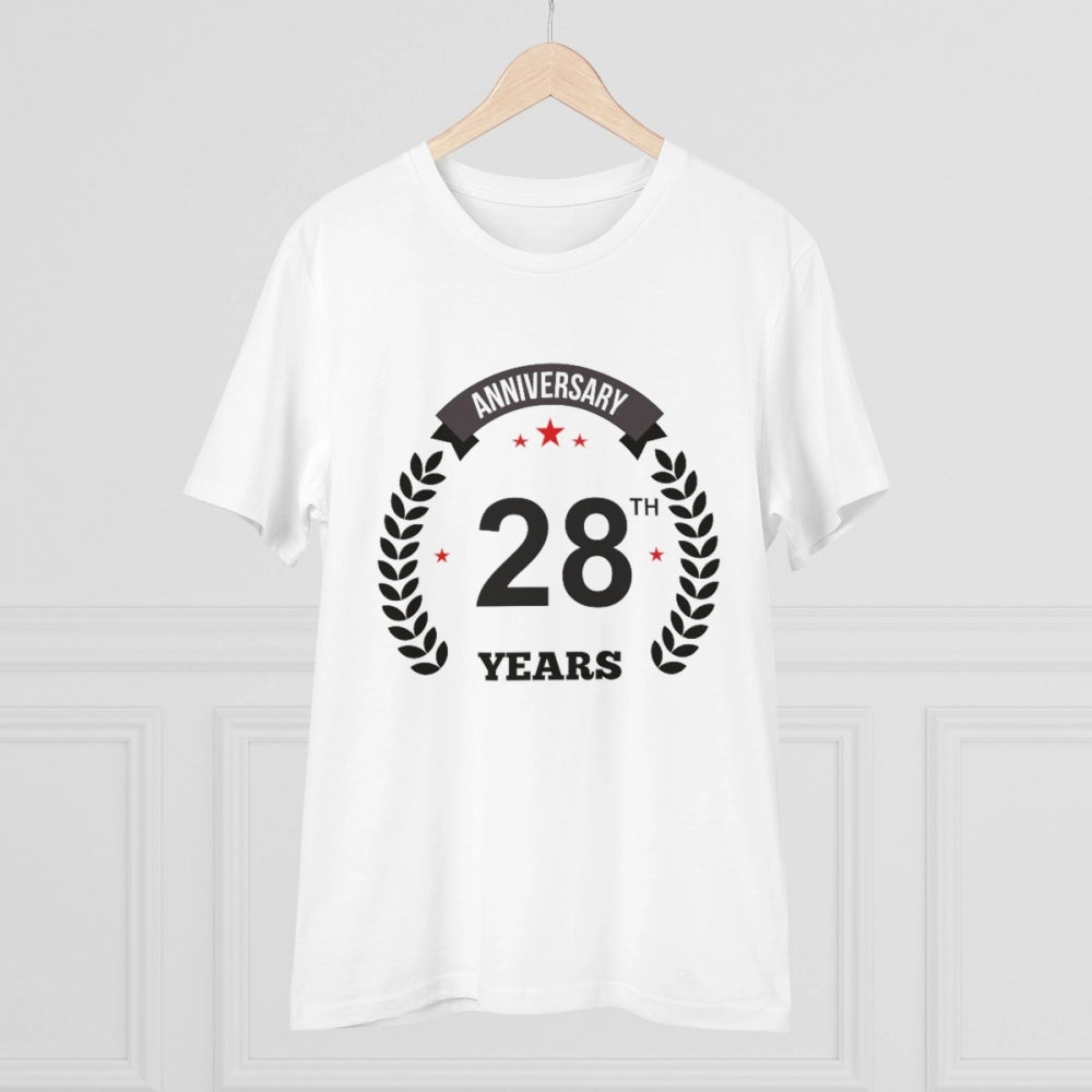 Men's PC Cotton 28th Anniversary Printed T-Shirt