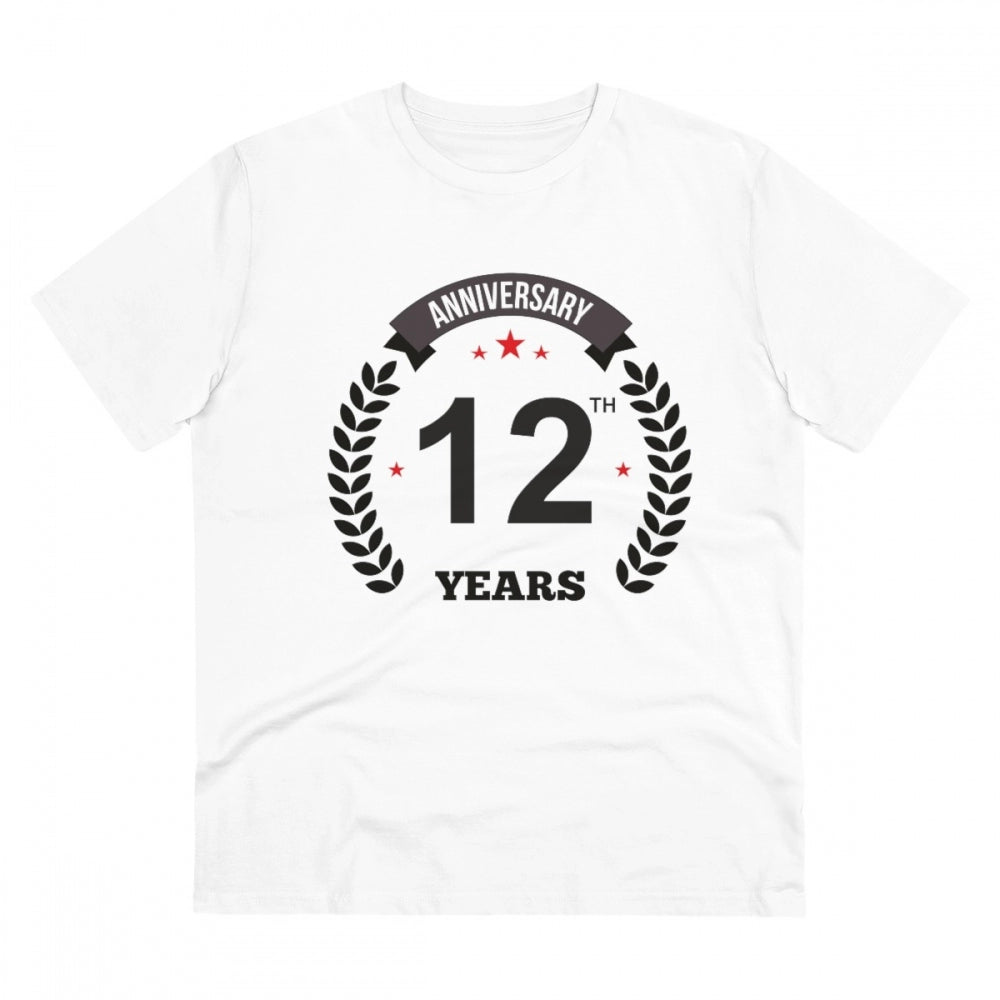 Men's PC Cotton 12th Anniversary Printed T-Shirt