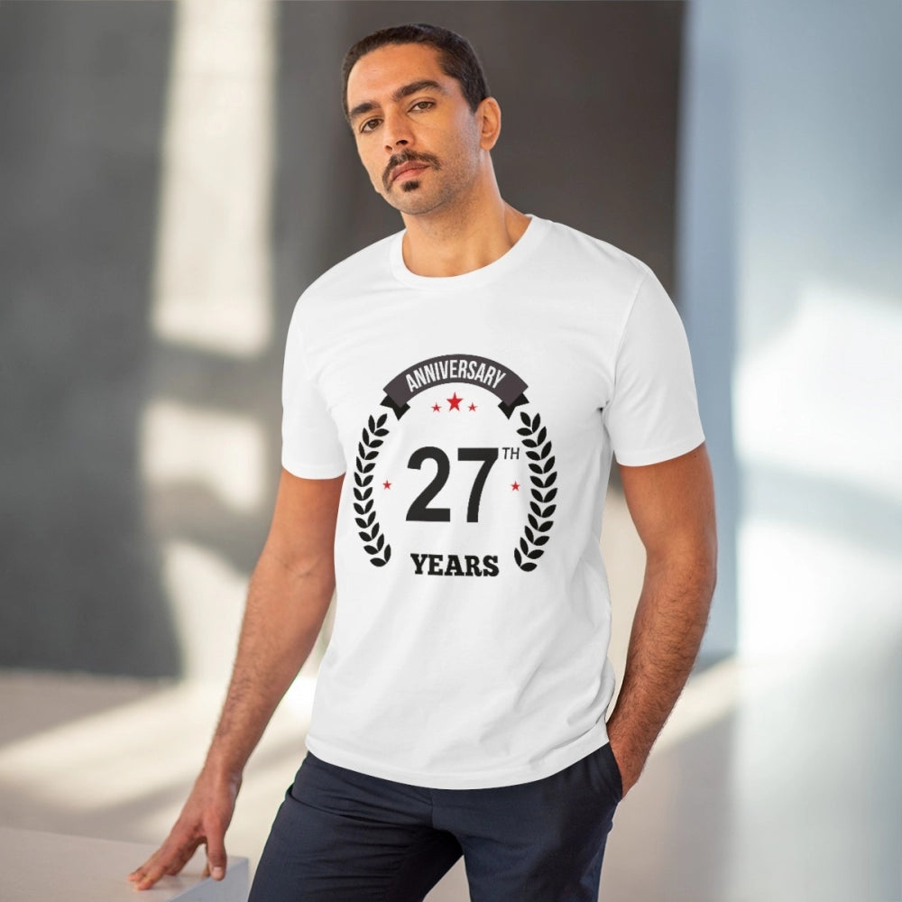 Men's PC Cotton 27th Anniversary Printed T-Shirt