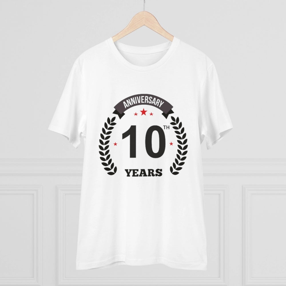 Men's PC Cotton 10th Anniversary Printed T-Shirt
