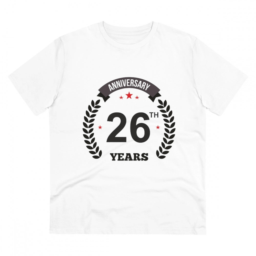 Men's PC Cotton 26th Anniversary Printed T-Shirt