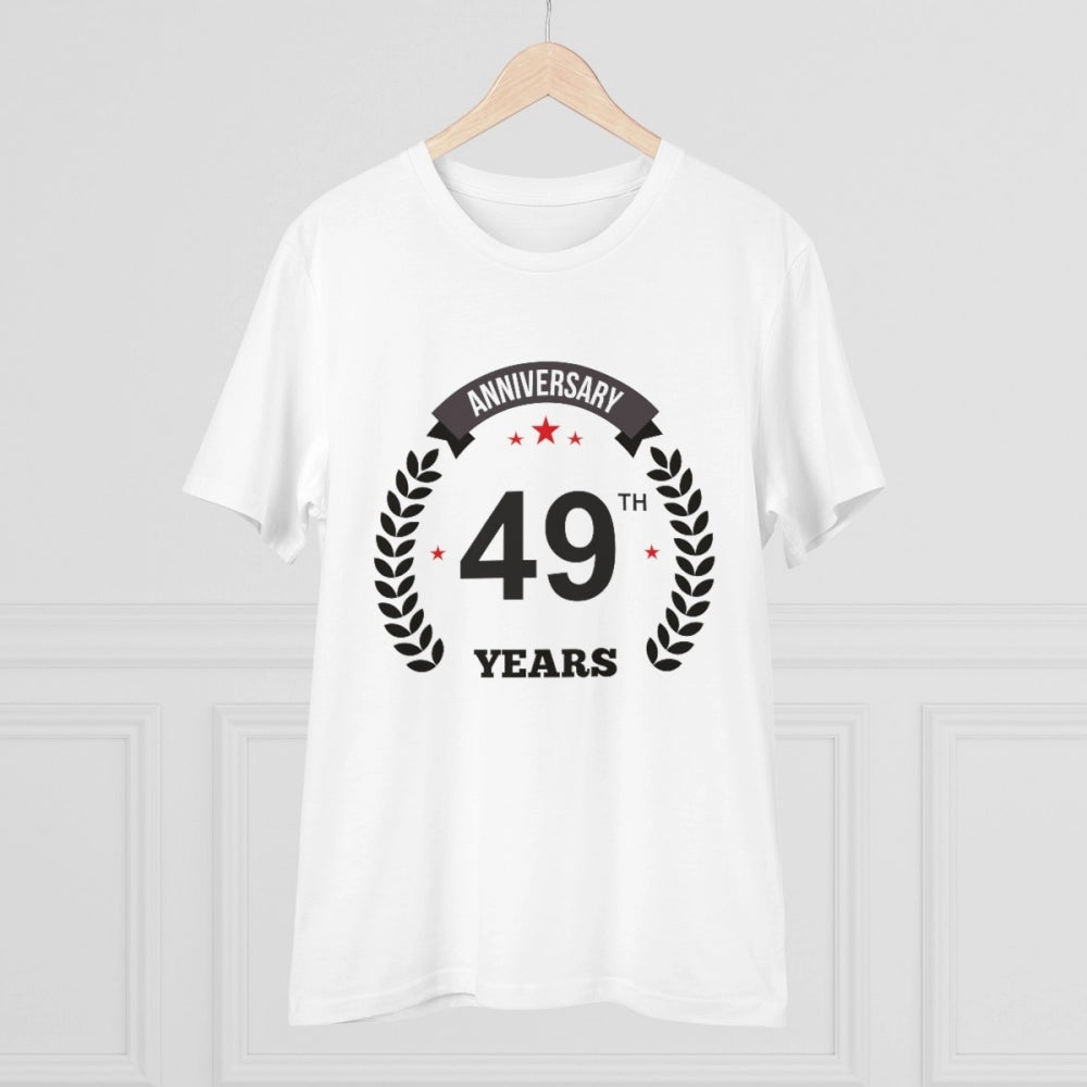 Men's PC Cotton 49th Anniversary Printed T-Shirt