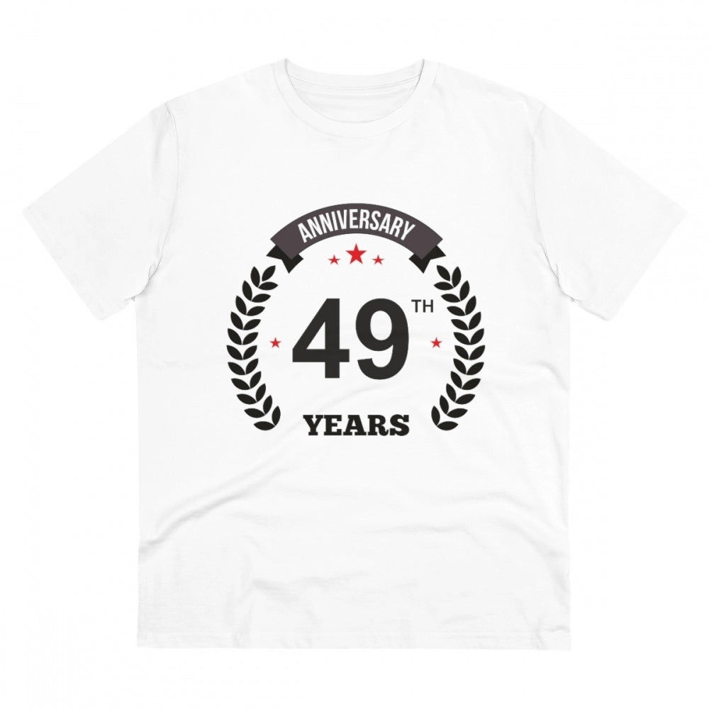 Men's PC Cotton 49th Anniversary Printed T-Shirt
