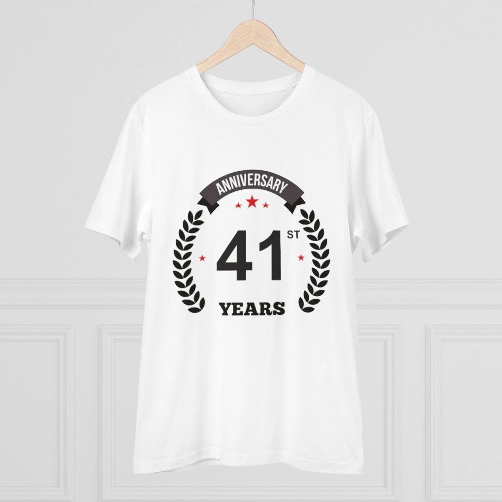 Men's PC Cotton 41st Anniversary Printed T-Shirt