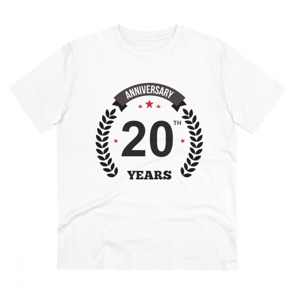 Men's PC Cotton 20th Anniversary Printed T-Shirt