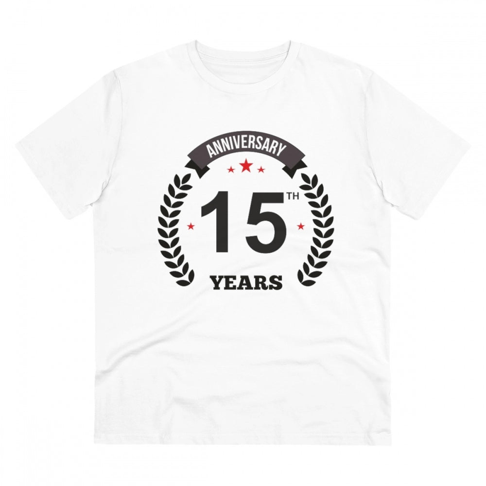 Men's PC Cotton 15th Anniversary Printed T-Shirt