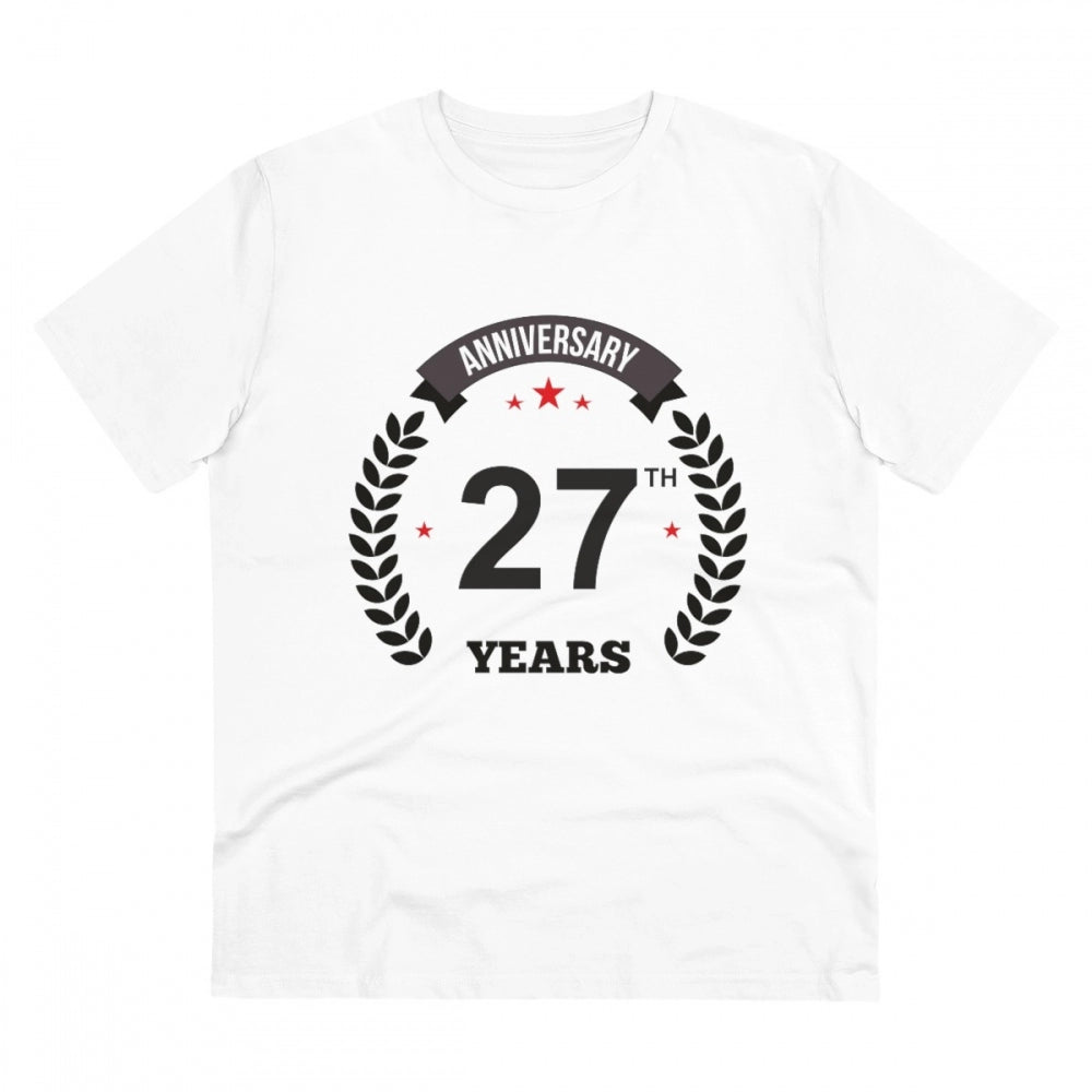 Men's PC Cotton 27th Anniversary Printed T-Shirt