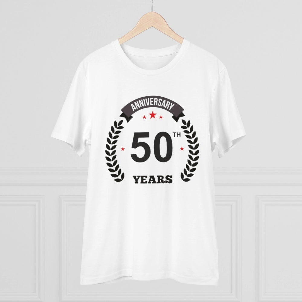 Men's PC Cotton 50th Anniversary Printed T-Shirt
