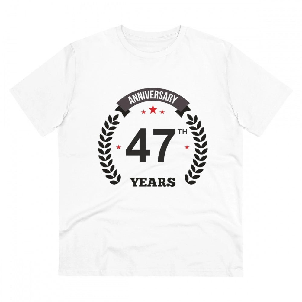 Men's PC Cotton 47th Anniversary Printed T-Shirt