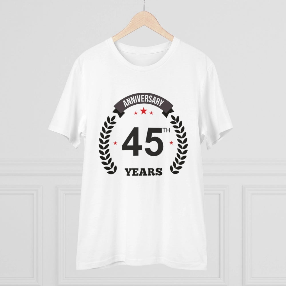 Men's PC Cotton 45th Anniversary Printed T-Shirt