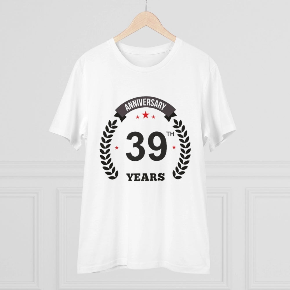 Men's PC Cotton 39th Anniversary Printed T-Shirt