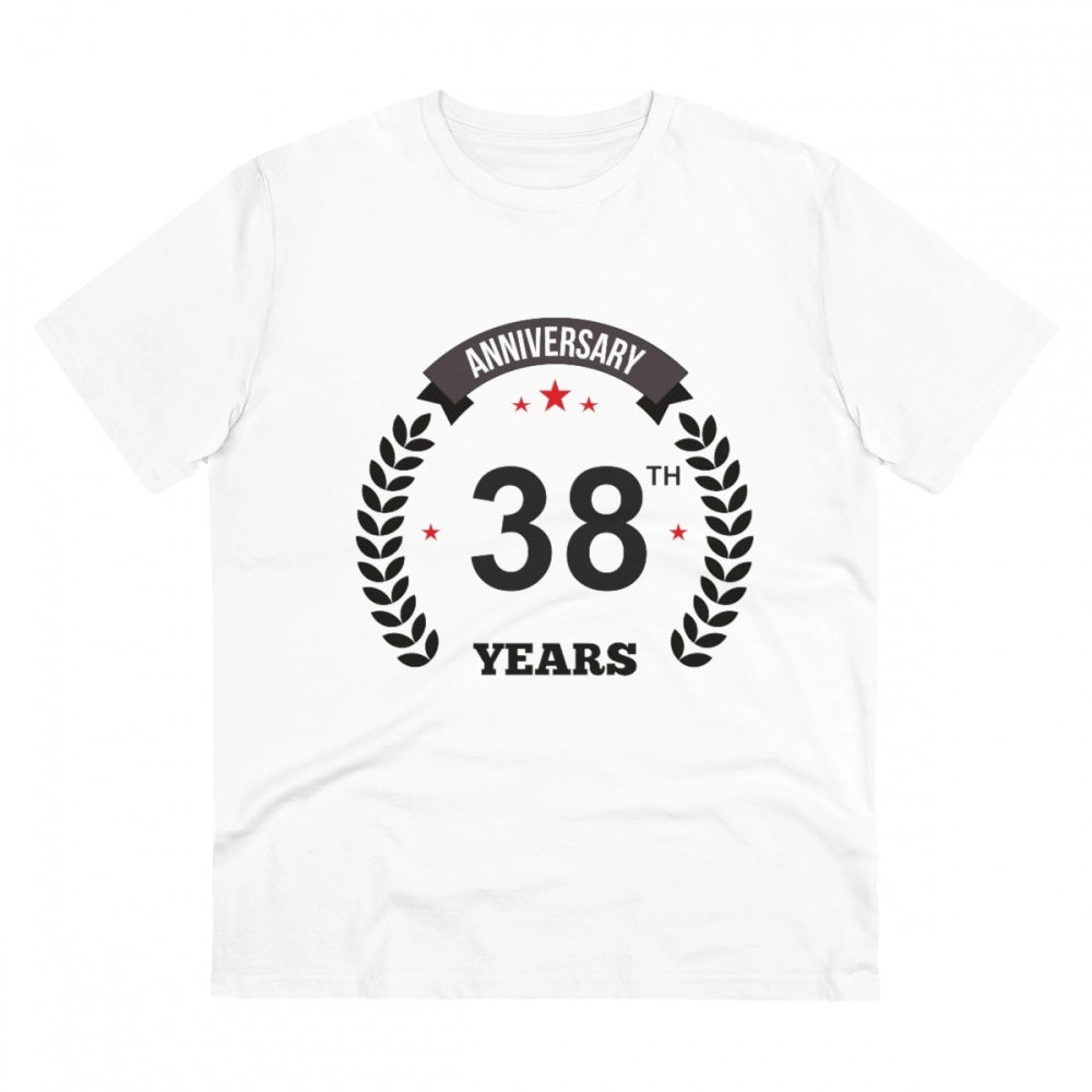 Men's PC Cotton 38th Anniversary Printed T-Shirt