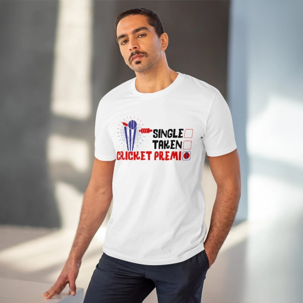 Men's PC Cotton Cricket Design Printed T-Shirt · 98_L