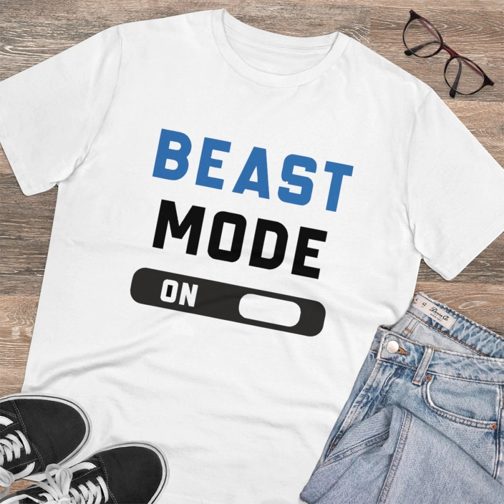 Men's PC Cotton Beast Mode On Printed T-Shirt