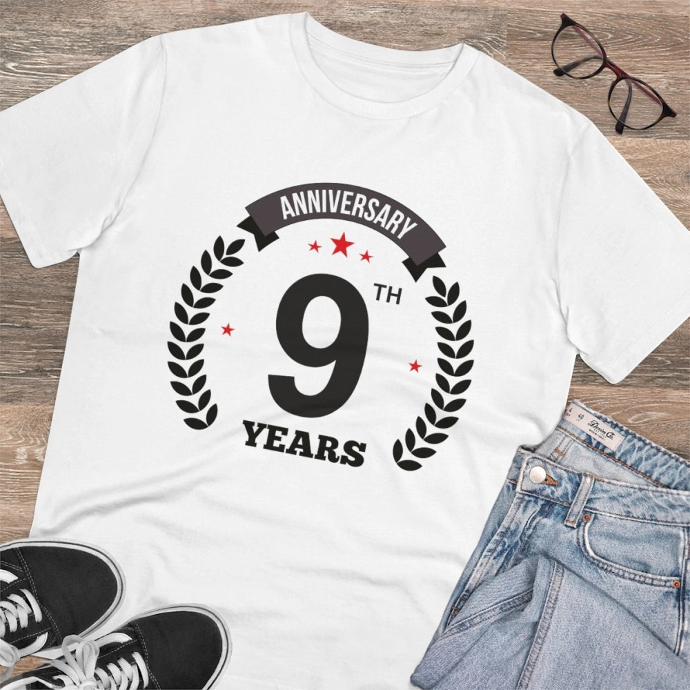 Men's PC Cotton 9th Anniversary Printed T-Shirt