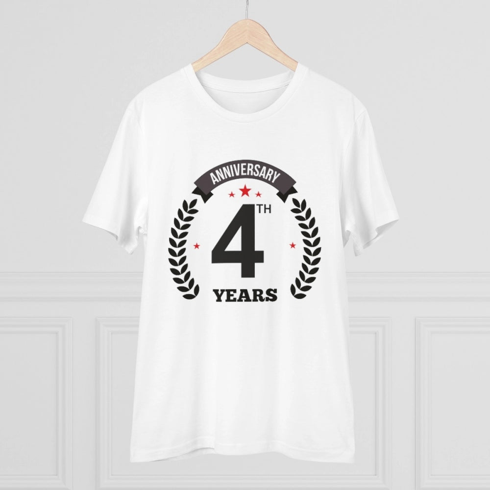 Men's PC Cotton 4th Anniversary Printed T-Shirt