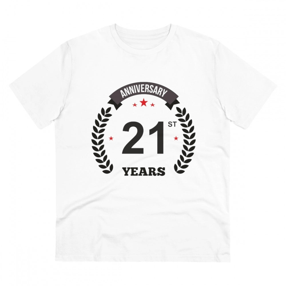 Men's PC Cotton 21st Anniversary Printed T-Shirt