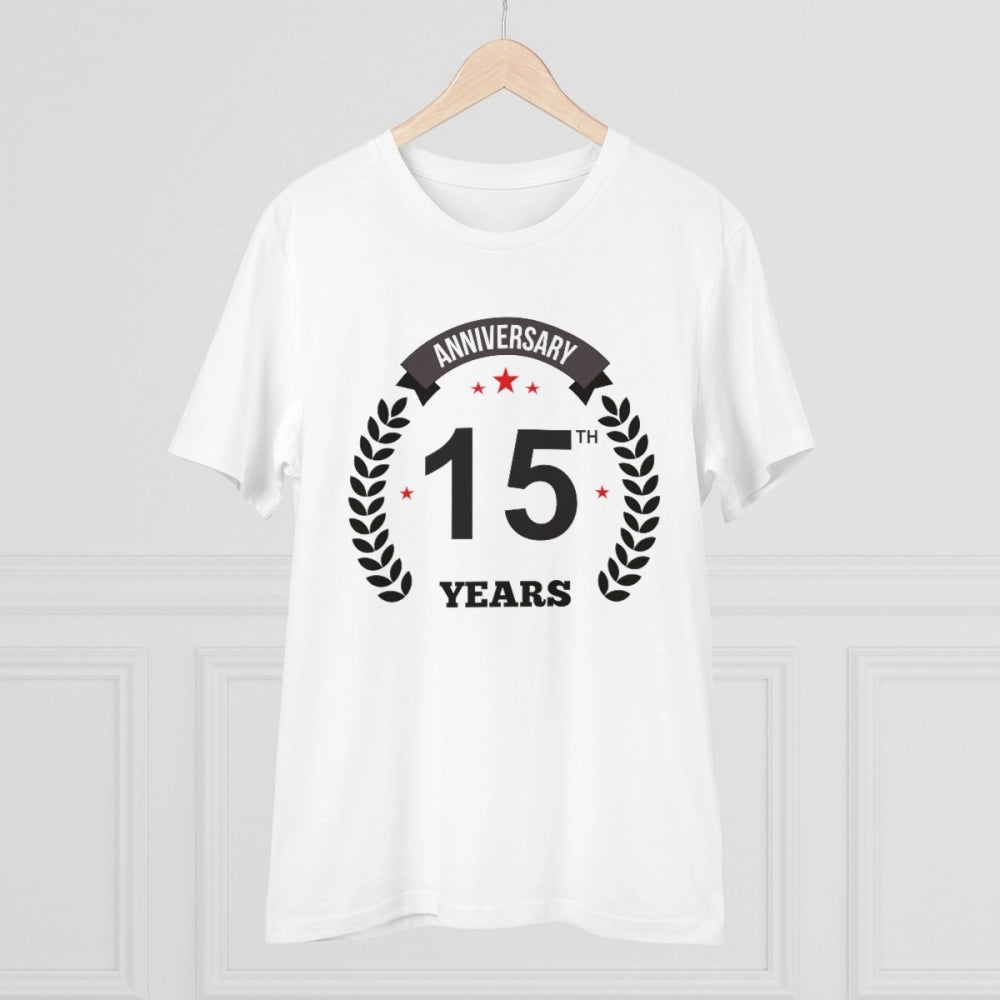 Men's PC Cotton 15th Anniversary Printed T-Shirt