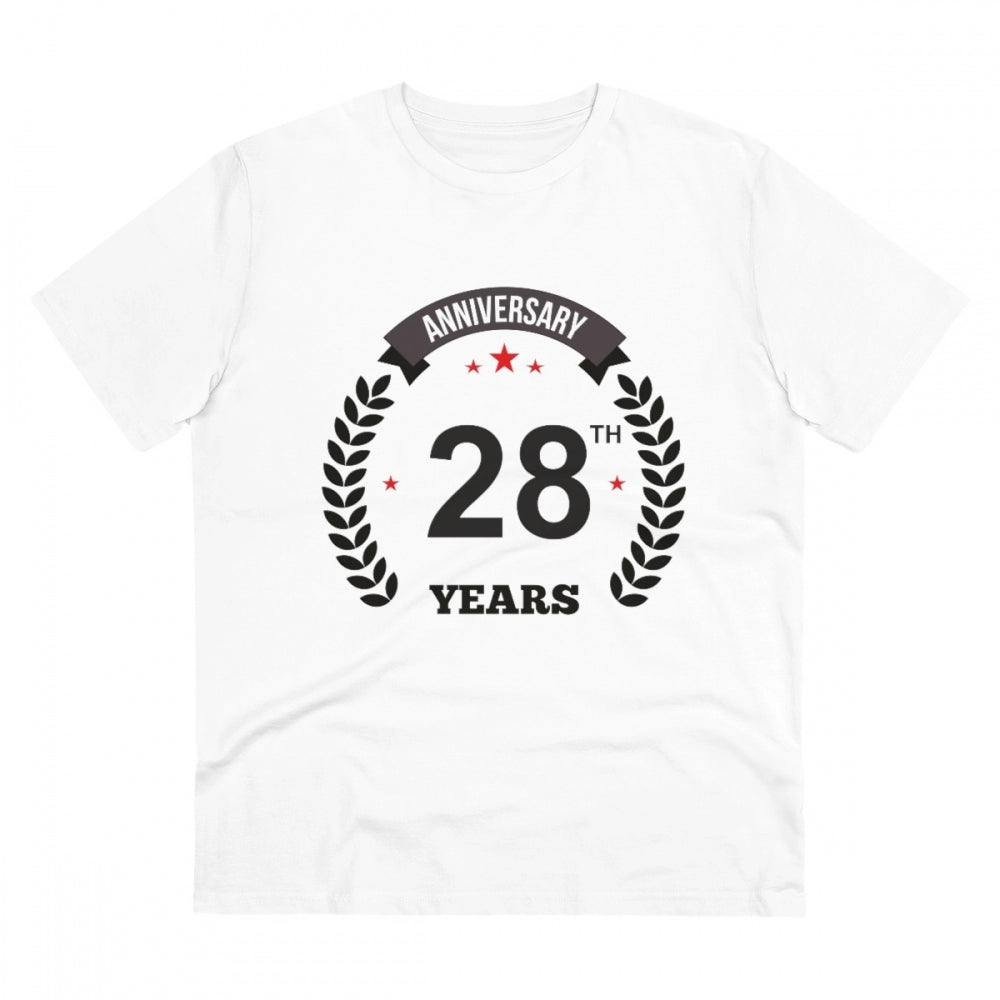 Men's PC Cotton 28th Anniversary Printed T-Shirt