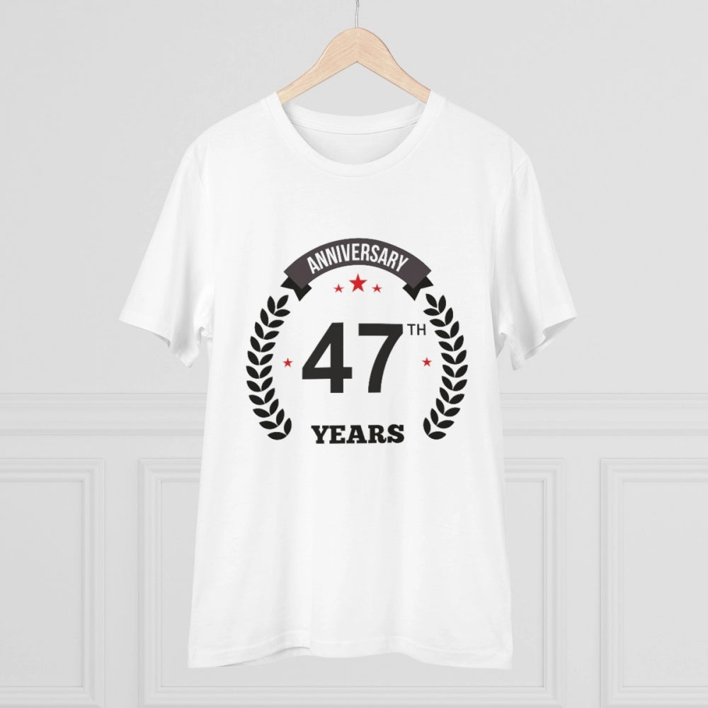 Men's PC Cotton 47th Anniversary Printed T-Shirt