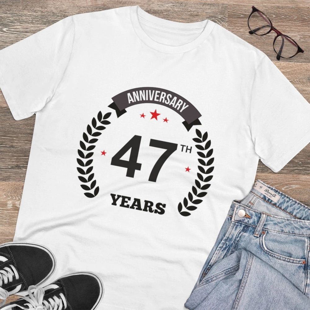 Men's PC Cotton 47th Anniversary Printed T-Shirt