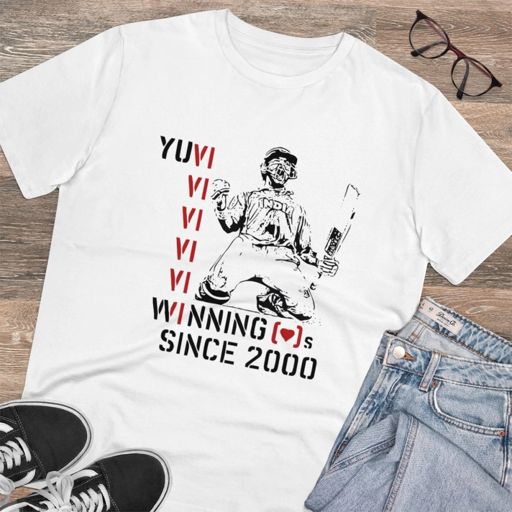 Men's PC Cotton Cricket Design Printed T-Shirt · 12_L