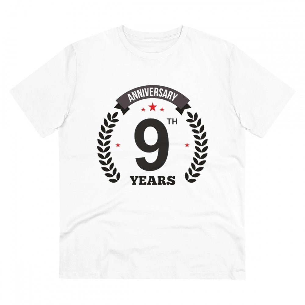Men's PC Cotton 9th Anniversary Printed T-Shirt