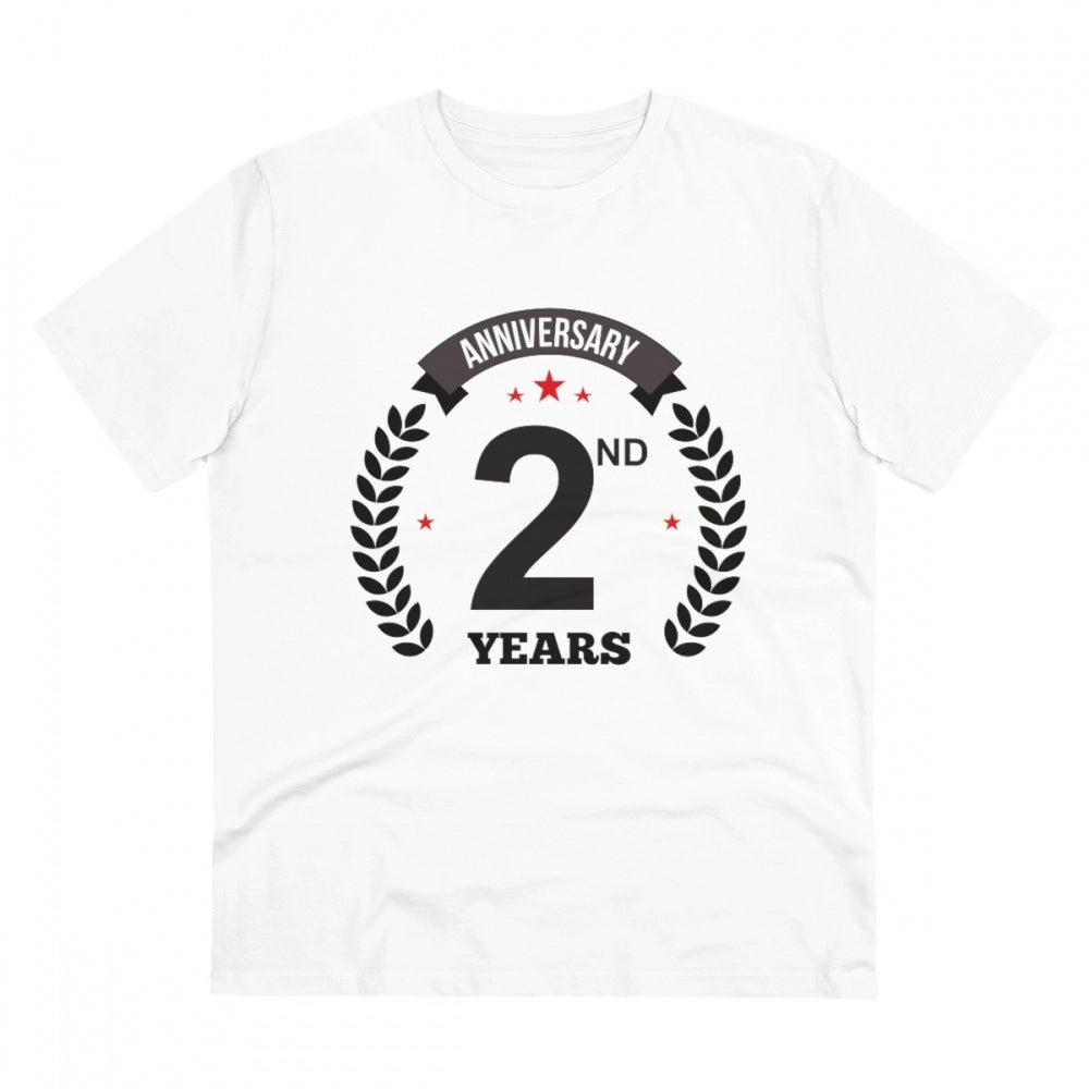 Men's PC Cotton 2nd Anniversary Printed T-Shirt