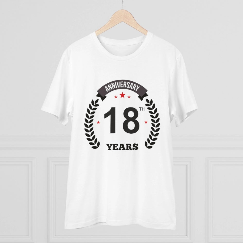 Men's PC Cotton 18th Anniversary Printed T-Shirt