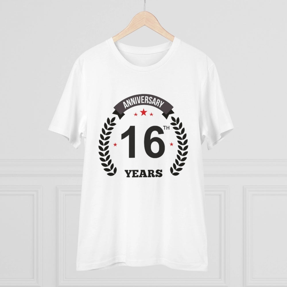 Men's PC Cotton 16th Anniversary Printed T-Shirt
