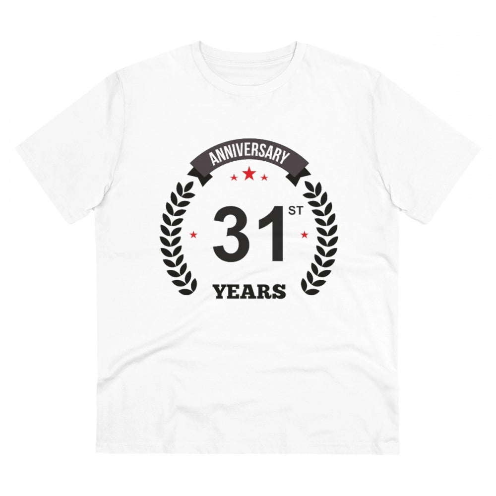 Men's PC Cotton 31st Anniversary Printed T-Shirt
