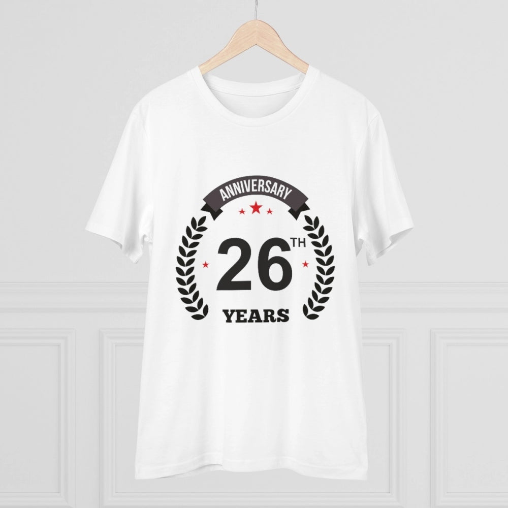 Men's PC Cotton 26th Anniversary Printed T-Shirt