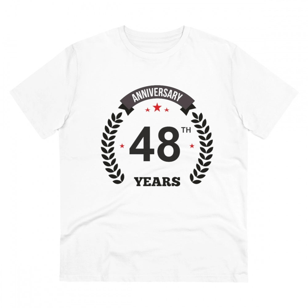 Men's PC Cotton 48th Anniversary Printed T-Shirt